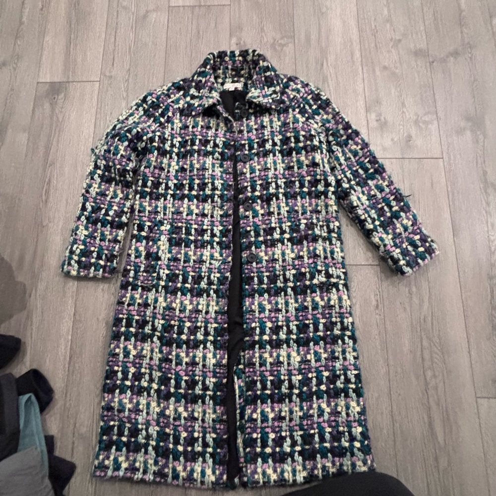 Eva Mendes Jenia Tweed Coat